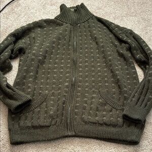 Olive Green Alpaca Sweater